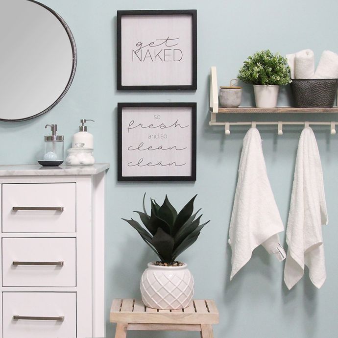 Stratton Home D Eacute Cor Fresh And Clean Bathroom Wall Art Set Of 2 Bed Bath Beyond
