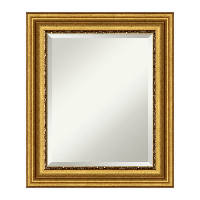 Amanti Art Parlor 22-Inch x 26-Inch Framed Bathroom Vanity Mirror in Gold