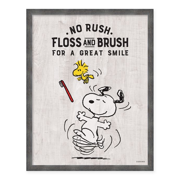Peanuts Snoopy Brush 11 Inch X 14 Inch Box Framed Wall Art Bed Bath Beyond