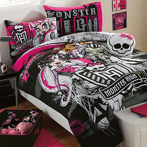 Monster High Sketchy Ghouls Bedding Set, Monster High Twin Bedding