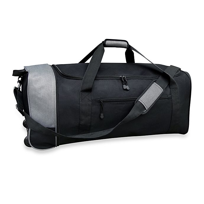 Travelers Club® 32-Inch Compactable Rolling Duffle with Side Pockets