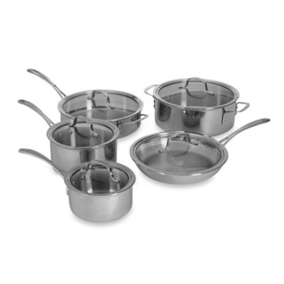 Calphalon® Tri-Ply Stainless Steel 10-Piece Cookware Set - Bed Bath & Beyond