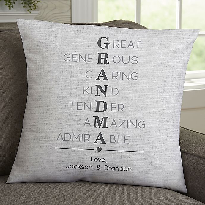 Grandma Acronym Personalized Throw Pillow