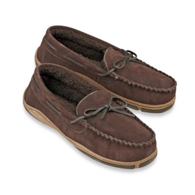 rockport men's suede moccasin slippers