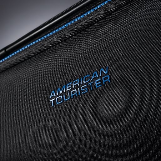 American Tourister Exo Eclipse 20 Inch Spinner Carry On Luggage In Black Blue Bed Bath Beyond