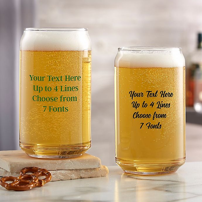 Write Your Own Custom Printed 16 oz. Beer Can Glass