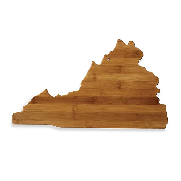 Totally Bamboo Virginia State Shaped Cutting/Serving Board