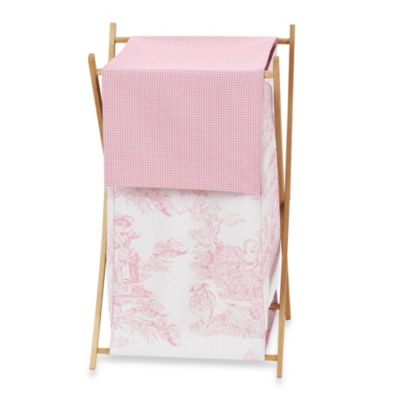 Sweet Jojo Designs French Toile Laundry Hamper in Pink/White - buybuy BABY