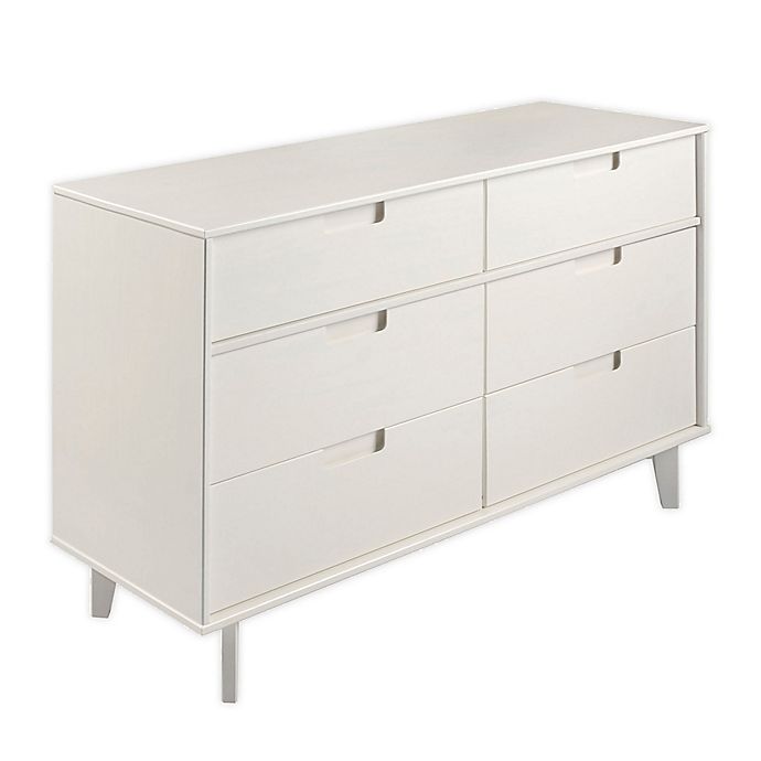 Forest Gate™ Diana 6-Drawer Solid Wood Dresser in White
