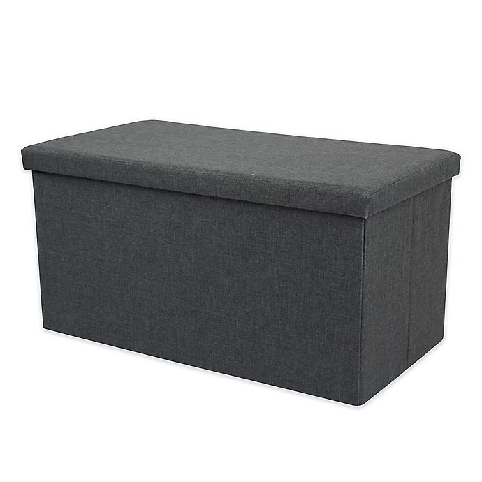 Humble Crew Maddox Tray Coffee Table Ottoman with Storage in Grey