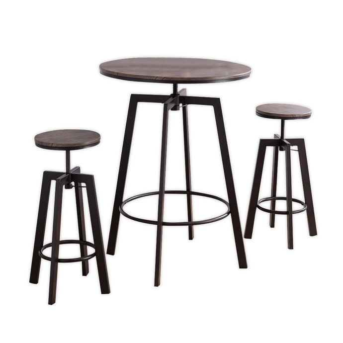 K&B Furniture 3Piece Weaton Set in Brown Bed Bath & Beyond