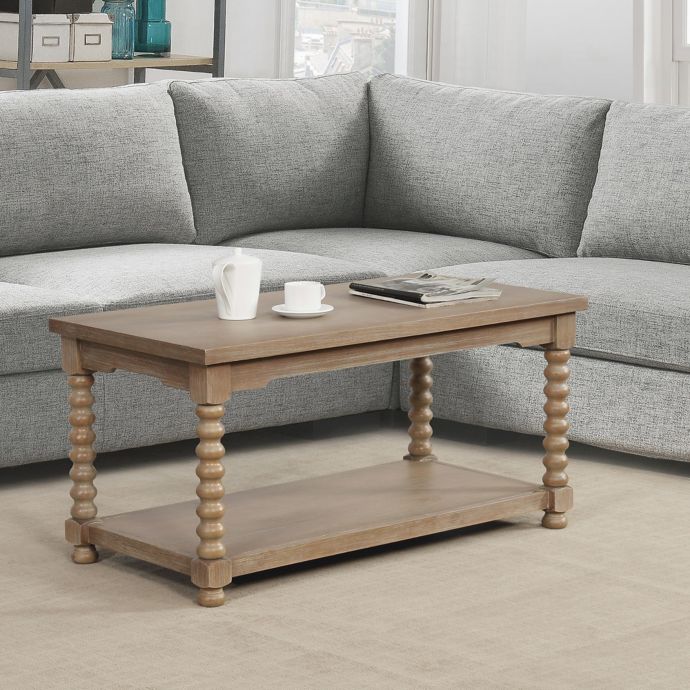 Bee Willow Home Spindle Coffee Table In Grey Wash Bed Bath And Beyond Canada