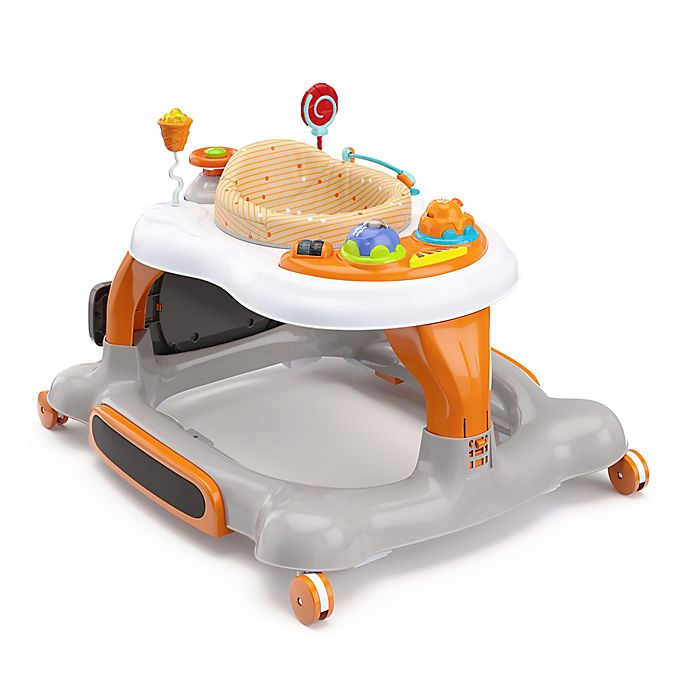 Storkcraft 3-in-1 Activity Walker with Jumping Board and Feeding Tray (Orange)