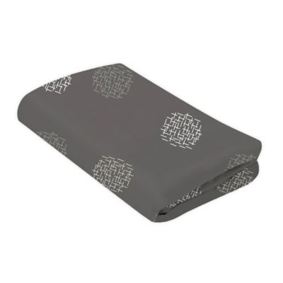 4Moms Mamaroo Sleep 100% Cotton Bassinet Sheet In Grey Crosshatch