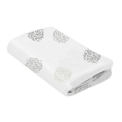 4Moms Mamaroo Sleep 100% Cotton Bassinet Sheet In White Crosshatch