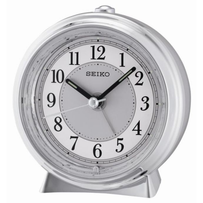 Seiko Quiet Sweep Alarm Clock in Silver Bed Bath & Beyond