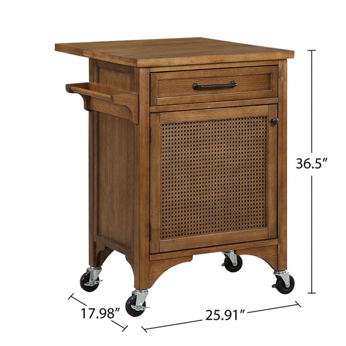 Bee Willow Home 1 Drawer Kitchen Island In Walnut Bed Bath And Beyond Canada