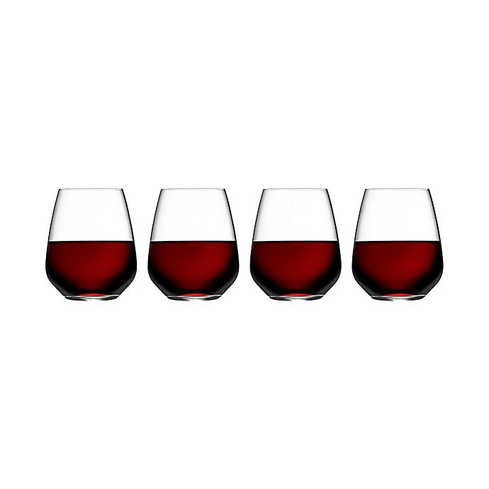 Luigi Bormioli Crescendo SON.hyx® Stemless Wine Glasses (Set of 4)
