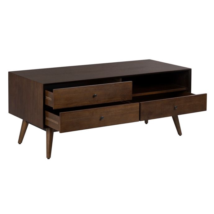 Serta Brookline 3 Drawer Media Console In Walnut Bed Bath Beyond