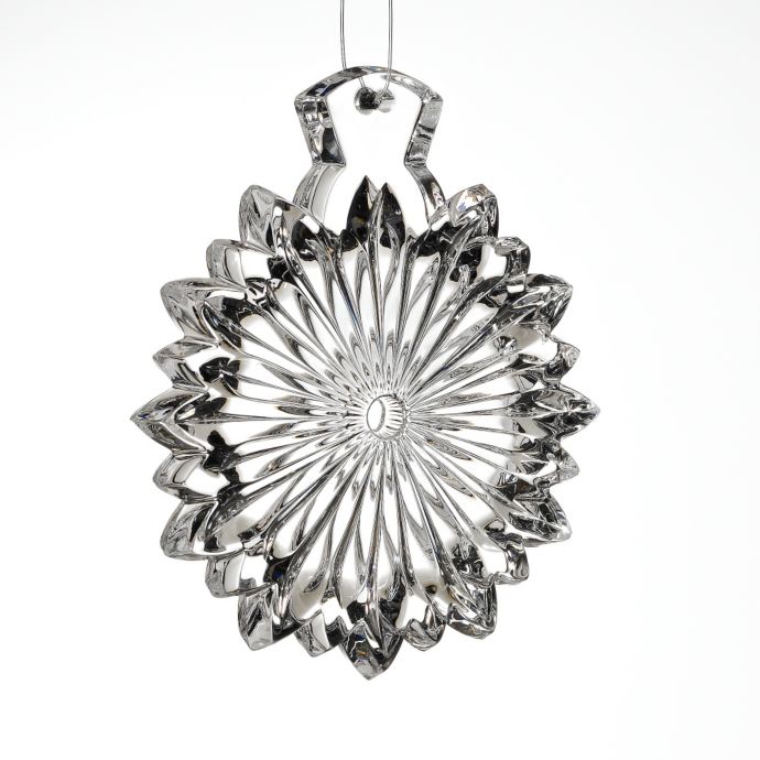 NIB 40015632 Waterford 2016 Annual Snow Crystal Pierced Ornament w/Enhancer 