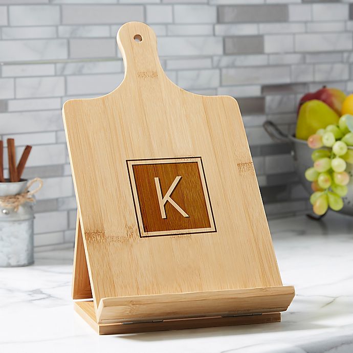 Classic Celebrations Personalized Bamboo Cookbook & Tablet Stand