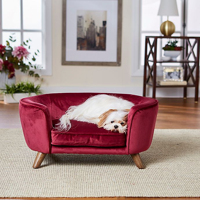 Enchanted Home™ Pet Romy Small Pet Sofa Bed in Wine