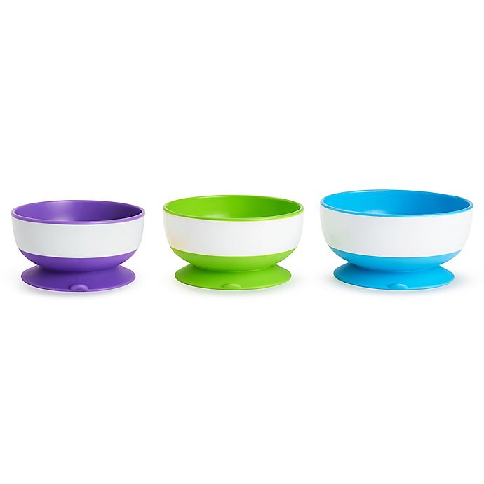Munchkin® 3-Pack Multicolored Stay Put Suction Bowls