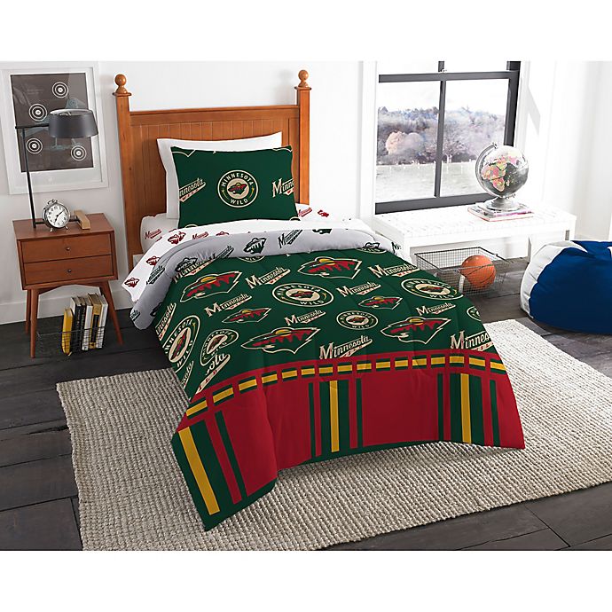 NHL Minnesota Wild 4-Piece Twin Bed in a Bag Comforter Set