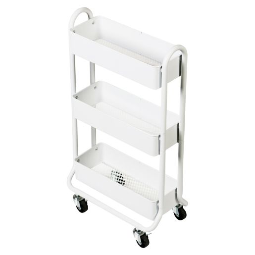 Salt Narrow Bath Storage Cart In White Bed Bath Beyond