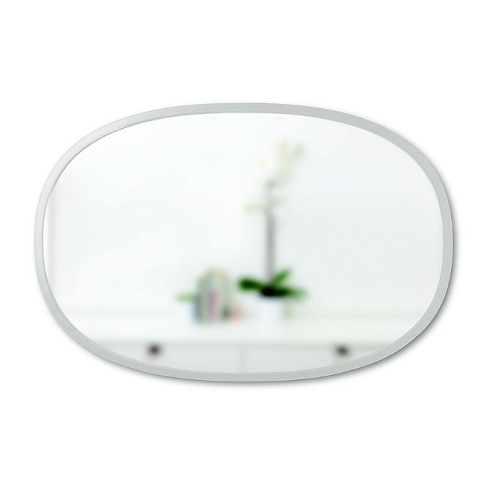 Umbra® Hub 24-Inch x 36-Inch Oval Wall Mirror in Grey