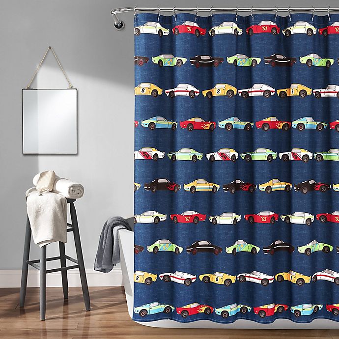 Details about   Polyester Bath Curtain Shower Curtain 60" x 72" Car Racing White Black,Fast ship 