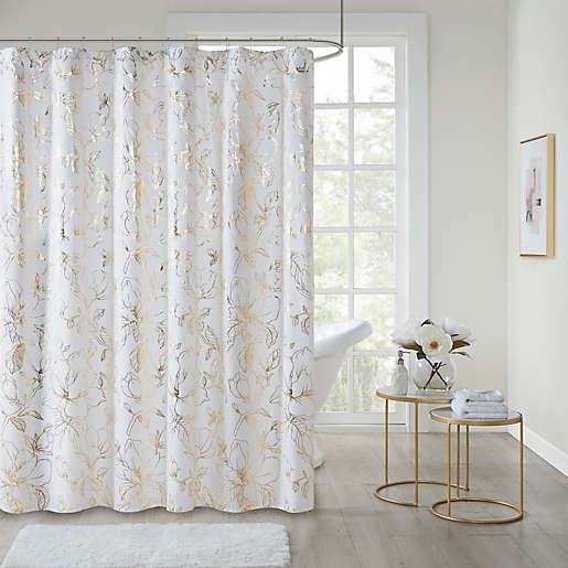 Intelligent Design Magnolia Printed, Magnolia Market Shower Curtain