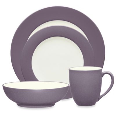 Noritake® Colorwave Rim Dinnerware Collection In Plum - Bed Bath & Beyond