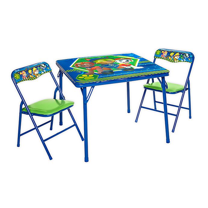 Paw Patrol Kids Set Table And Chairs Play Set Colorful School Home Fun Activity 