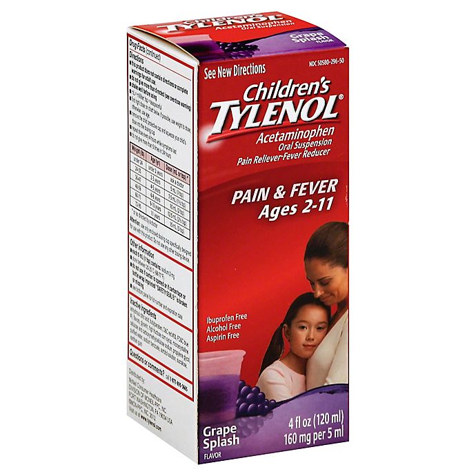 Tylenol® Children's 4 oz. Pain Reliever/Fever Reducer Oral Suspension Liquid in Grape
