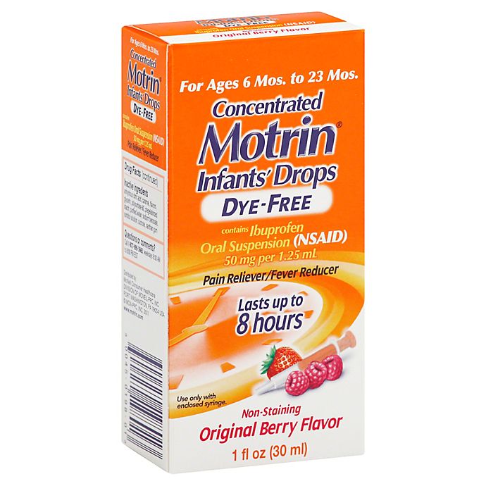 Motrin Infant's 1 oz. Dye-Free Non-Stain Pain Reliever/Fever Reducer Drops in Berry