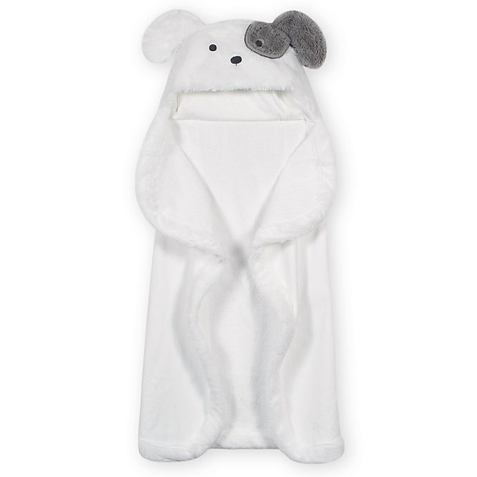 Gerber® Just Born® Puppy Hooded Towel in White