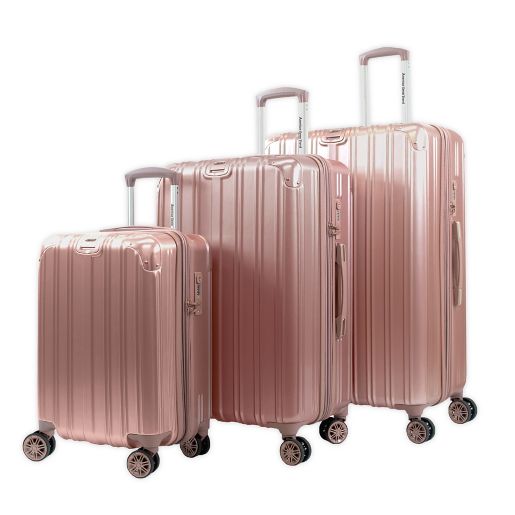 American Green Travel Melrose 3 Piece Anti Theft Spinner Luggage Set Bed Bath Beyond