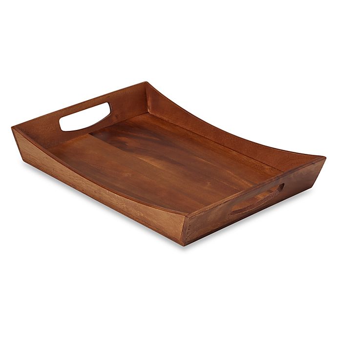 B. Smith® 20-Inch Acacia Wood Handled Tray