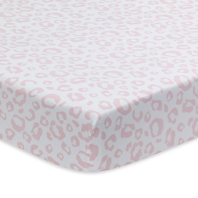 Lambs & Ivy® Signature Separates Leopard Fitted Crib Sheet in Pink