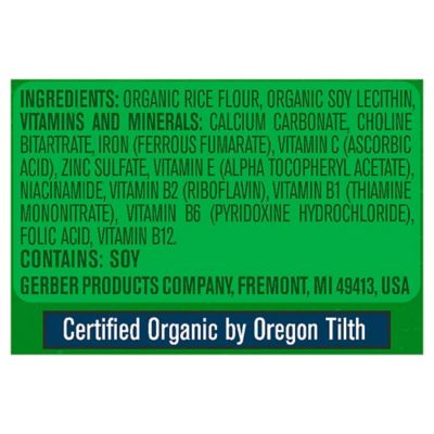 gerber organic rice cereal