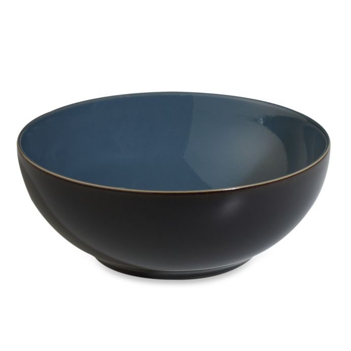 Denby Duets Soup/Cereal Bowl in Black/Blue Bed Bath & Beyond