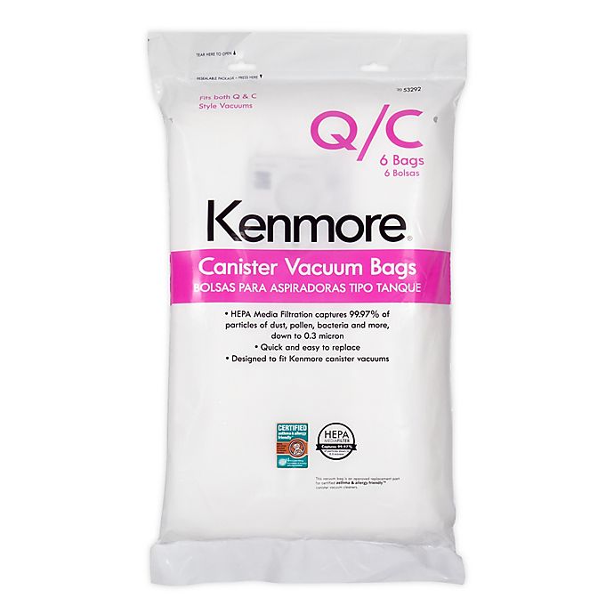 Kenmore Q/C Vacuum Bag HEPA For Canister Kenmore Genuine 6 Pack Vacuum Bags 