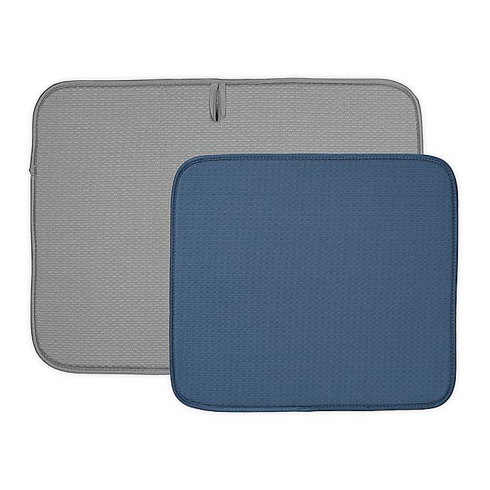 The Original™2-Pack Dish Drying Mat in Grey/Blue