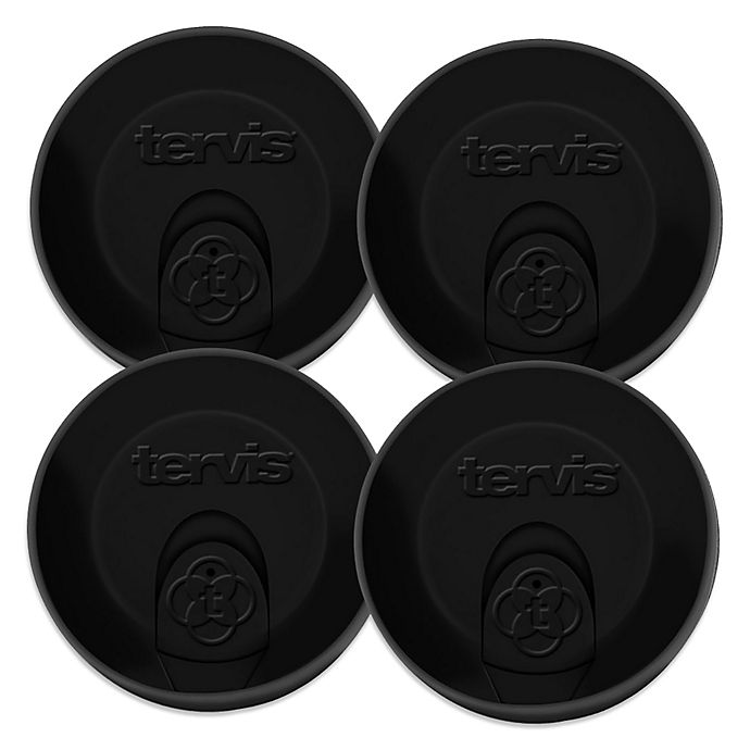 Tervis® 24-Ounce Travel Lids in Black (Set of 4)