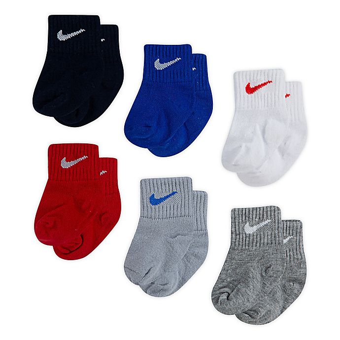Nike® Size 3T-4T 6-Pack Logo Socks