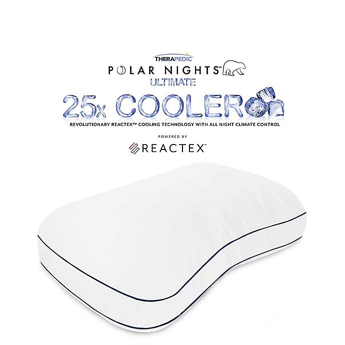 Therapedic Polar Nights 25x Cooling Memory Foam Standard/Queen Pillow Open Box 