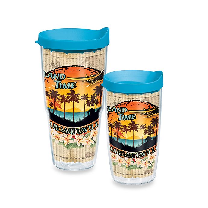 Details about   Tervis Tumbler Margaritaville 24Oz Island Time w Blue Lid NEW Tropical Vacation 