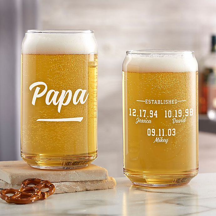 EST Printed Personalized 16 oz. Beer Can Glass