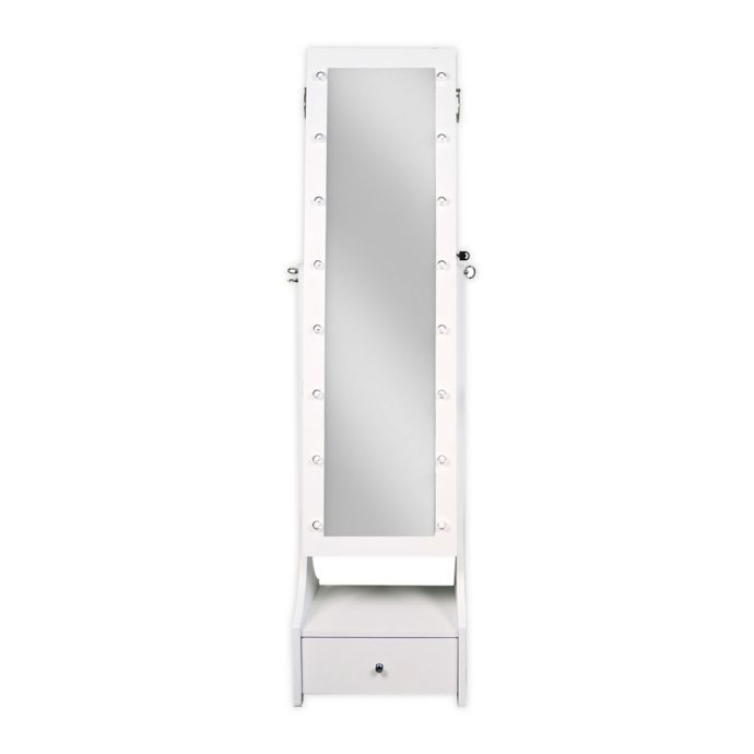 Prinz Mirror Jewelry Organizer Cabinet With Marquee Light Bed Bath Beyond